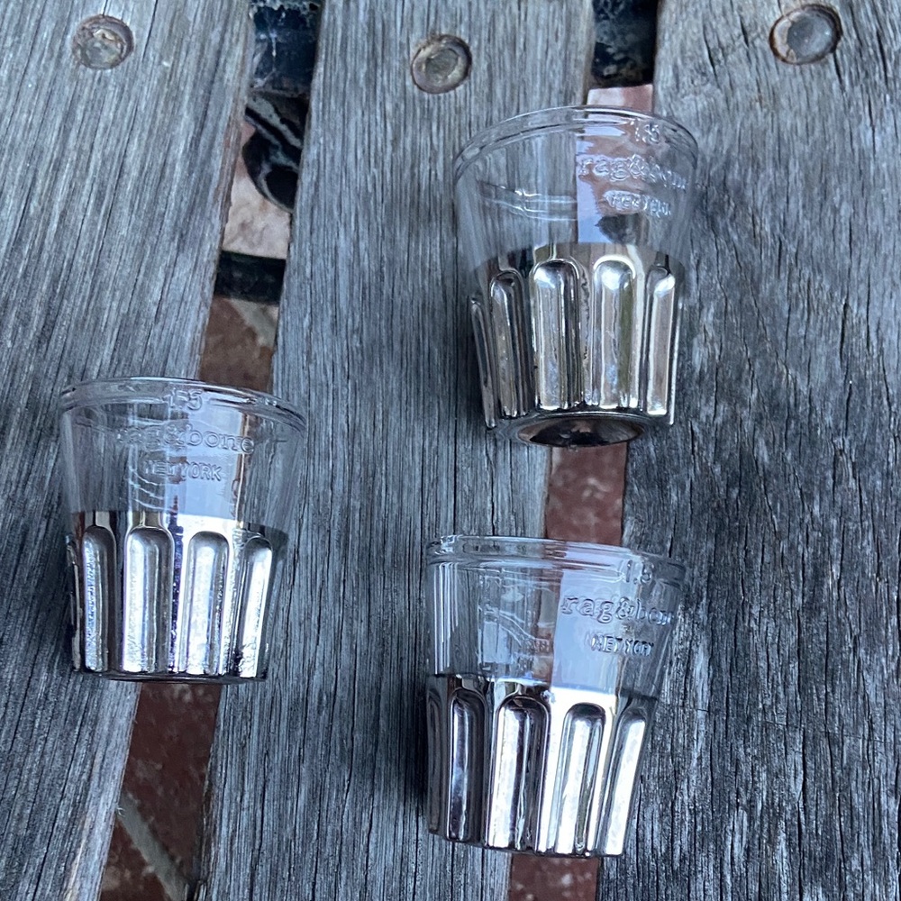 Rag & Bone Silver Accented Glass Set (3)